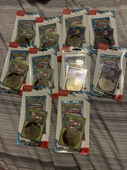 Pokemon TCG Journey Together Yanma ScraggyChecklane Blister Pack Lot Of 10 - Image 1