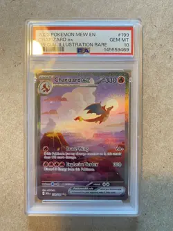 2023 POKEMON MEW EN-151 SPECIAL ILLUSTRATION RARE #199 CHARIZARD EX PSA 10 - Image 1