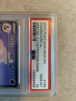 2023 POKEMON MEW EN-151 SPECIAL ILLUSTRATION RARE #199 CHARIZARD EX PSA 10 - Image 5