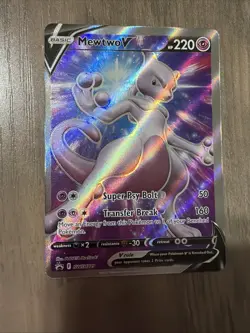 Pokemon TCG Mewtwo v SWSH229 Ultra Rare Black Star Promo Card - NM Condition! - Image 1