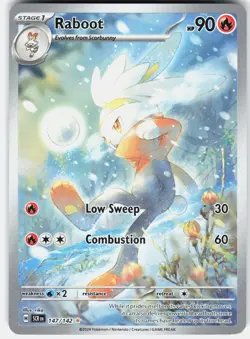 Pokemon Raboot 147/142 Illustration Rare Stellar Crown Pokemon Near Mint - Image 1