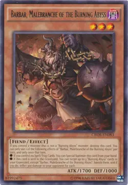 Barbar, Malebranche of the Burning Abyss - CROS-EN083 - Rare - Unlimited Edition - Image 1