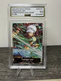 2024 One Piece Tournament Promo Championship Event Pack Trafalgar Law #P-038 AGS - Image 1
