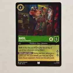 Basil 91/204 Disney Lorcana Azurite Sea Regular Uncommon Card NM - Image 1