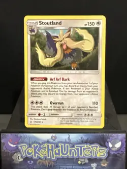 Pokemon Card Stoutland 176/236 SM Cosmic Eclipse Holo Rare Near Mint - Image 1