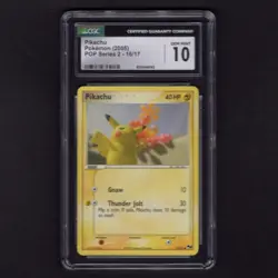 CGC 10 Pikachu 2005 POP Series 2 16/17 Graded Pokemon Card - Image 1