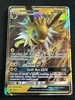 Pokemon Card TCG - Jolteon GX SM173 Ultra Rare Sun & Moon Promo Near Mint - Image 1