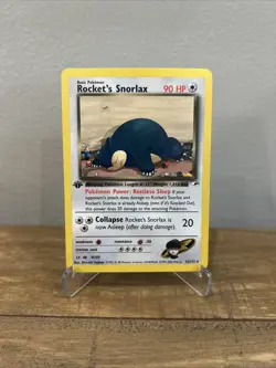Rocket’s Snorlax 33/132 Gym Heroes 1st Edition 2000 Pokemon Card Rare MP - Image 1