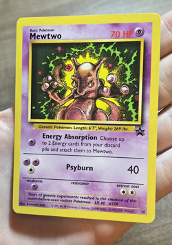 Mewtwo 14 Black Star Promo Pokemon Card WOTC - NM - Image 5
