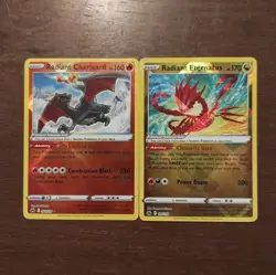 Pokemon Crown Zenith Radiant Charizard And Radiant Eternatus 2 Card Lot - Image 1