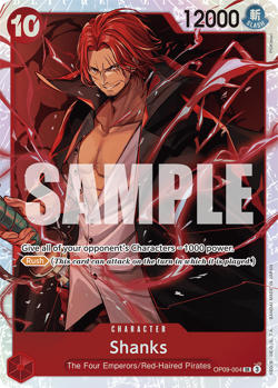 One Piece Card Game ! Shanks OP09-004 (SR) Anglais ! - Image 1