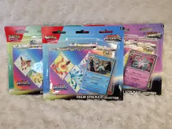 Set of 3 ~ Pokemon TCG Prismatic Evolutions Tech Sticker Collection Blister - Image 1