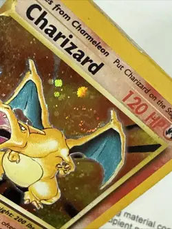 Charizard 004/130 LARGE SWIRL Base Set 2 Holo Rare English HP FREE SHIPPING - Image 3