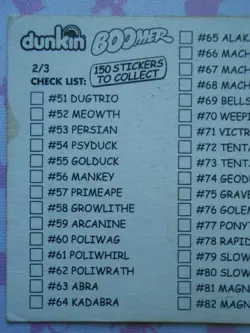 PSYKOKWAK / PSYDUCK #54 - DUNKIN BOOMER 2000 - CARTE POKEMON - BON ETAT - Image 5