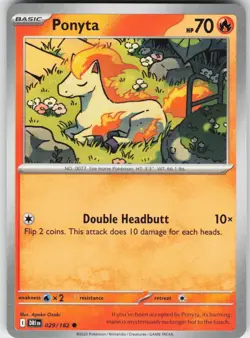 Ponyta 029/182 Common Destined Rivals Pokemon Near Mint - Image 1