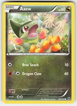 Axew 108/162 Common BREAKthrough Pokemon Near Mint - Image 1