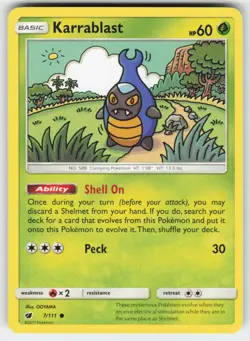Karrablast 7/111 Common Crimson Invasion Pokemon Near Mint - Image 1