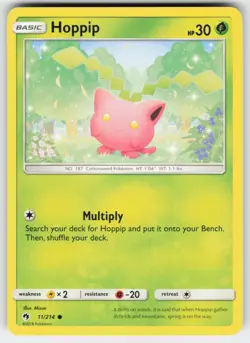 Hoppip 11/214 Common Lost Thunder Pokemon Near Mint - Image 1