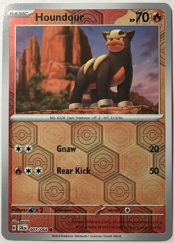 POKEMON HOUNDOUR 007/064 SHROUDED FABLE COMMON REVERSE HOLO NEAR MINT - Image 1