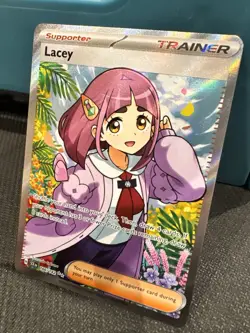 Lacey 166/142 Holo Ultra Rare S&V Stellar Crown Trainer Pokemon Card 🔥 - Image 3