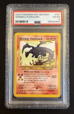 2002 POKEMON NEO DESTINY #107 SHINING CHARIZARD PSA 4 - Image 1