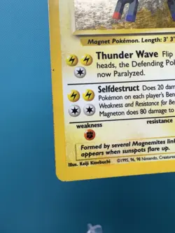 Pokemon TCG Magneton 9/130 Holo Rare Base Set - Image 4