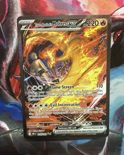 The Pokemon Company Team Rocket's Moltres ex 229/182 SV10 SIR Holo 220 HP EN - Image 1