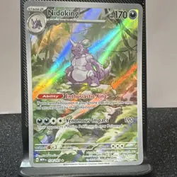 Pokemon TCG Nidoking 174/165 Scarlet & Violet 151 Illustration Rare Holo Eng - Image 2