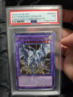 2018 YU-GI-OH! LEGEND COLL KAIBA MEGA PACK BLUE-EYES TWIN BURST DRAGON PSA 7 - Image 1