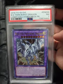 2018 YU-GI-OH! LEGEND COLL KAIBA MEGA PACK BLUE-EYES TWIN BURST DRAGON PSA 7 - Image 2