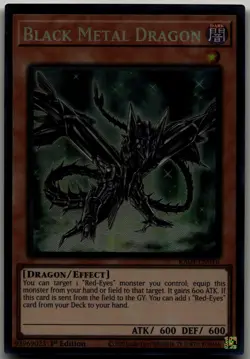 Black Metal Dragon (PCR) Prismatic Collector's Rare Quarter Century Stampede RA0 - Image 1