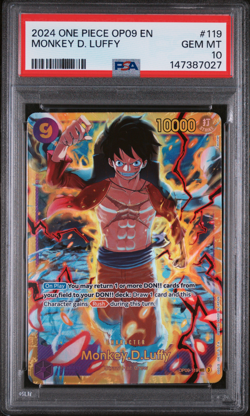 Monkey D. Luffy - #119- OP09 EN SEC PSA 10 - Image 1