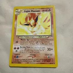 Light Flareon 46/105 Neo Destiny Pokemon Card please note play marks on back - Image 1