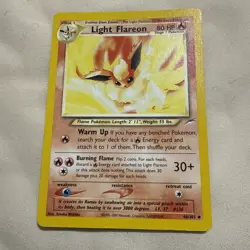 Light Flareon 46/105 Neo Destiny Pokemon Card please note play marks on back - Image 2