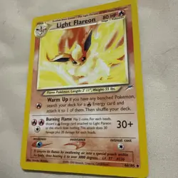 Light Flareon 46/105 Neo Destiny Pokemon Card please note play marks on back - Image 3