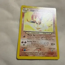 Light Flareon 46/105 Neo Destiny Pokemon Card please note play marks on back - Image 4