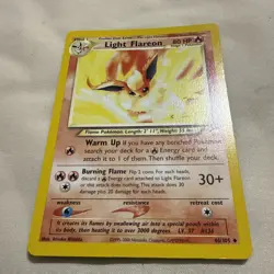 Light Flareon 46/105 Neo Destiny Pokemon Card please note play marks on back - Image 5