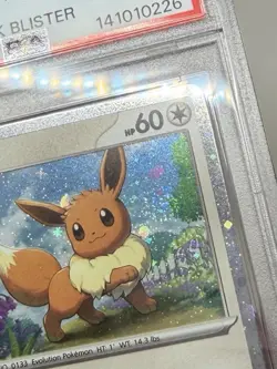 2023 POKEMON CARD SVP EN-SV BLACK STAR PROMO DOUBLE SWIRL!!! #043 EEVEE PSA 9 - Image 2