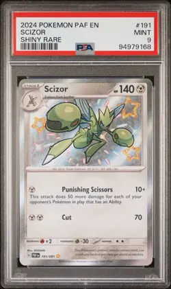 Pokemon TCG Scizor 205/197 Obsidian Flames Illustration Rare Holo Card PSA 9 - Image 1