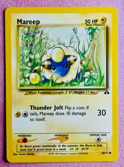 Mareep 58/75 | Neo Discovery | 2001 WOTC Vintage Pokemon TCG Card | LP - Image 1