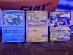 Pokemon illustration contest 3 Card Set Feraligatr Pikachu Toxtricity EX - Image 1