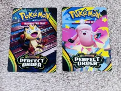 Pokemon TCG Perfect Order Mega Clefable & Meowth Trainer Tips Card Near Mint - Image 1
