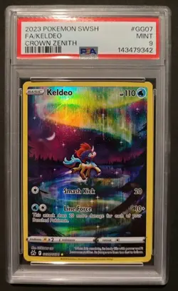Keldeo GG07/GG70 PSA 9 Crown Zenith Pokemon Card Graded - Image 1
