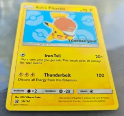 Ash's Pikachu SM114 Black Star Promo 2017 Pokemon Card TCG - Image 2