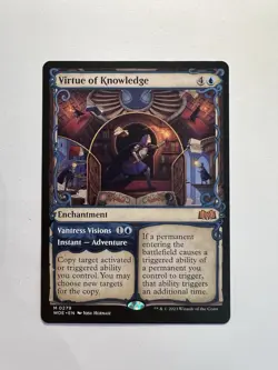 Virtue of Knowledge / Vantress Visions - SHOWCASE - MTG Wilds of Eldraine - NM - Image 1
