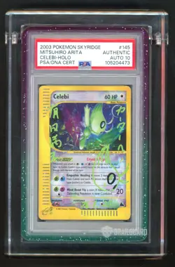 Pokemon Card - PSA Authentic Auto 10 Celebi 145/144 - Mitsuhiro Arita + Case - Image 3
