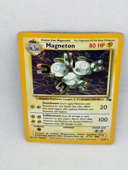 Pokemon Magneton 11/62 Fossil Set Holo Rare 80 HP English 1999 Unlimited HP - Image 4