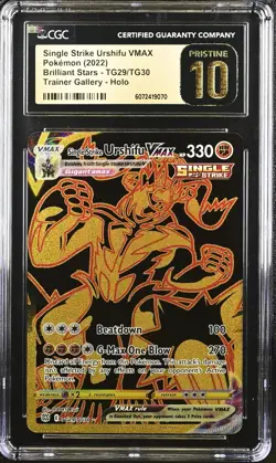 CGC Pristine 10 Single Strike Urshifu VMAX TG29/TG30 Brilliant Stars Pokemon - Image 1