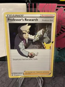 🔥Pokemon TCG Professors Research Trainer 🔥25TH Anniversary Celebrations🔥 NM - Image 1