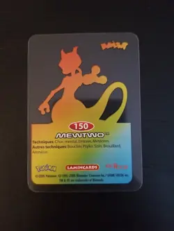 Mewtwo - French Francais - #150 - Pokemon Trading Card Lamincards - 2005 - NM - Image 3